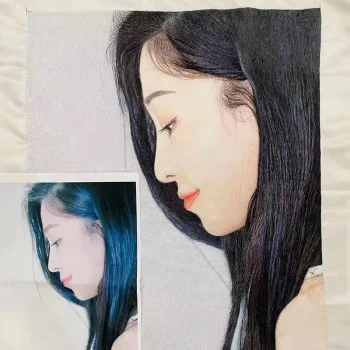 Personalización de pintura bordada para retratos de figuras.
